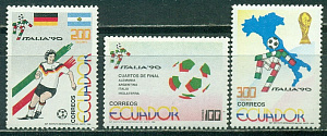 Эквадор, ЧМ 1990, 3 марки